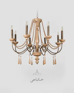 لوستر 10 شعله مدل خانباجی